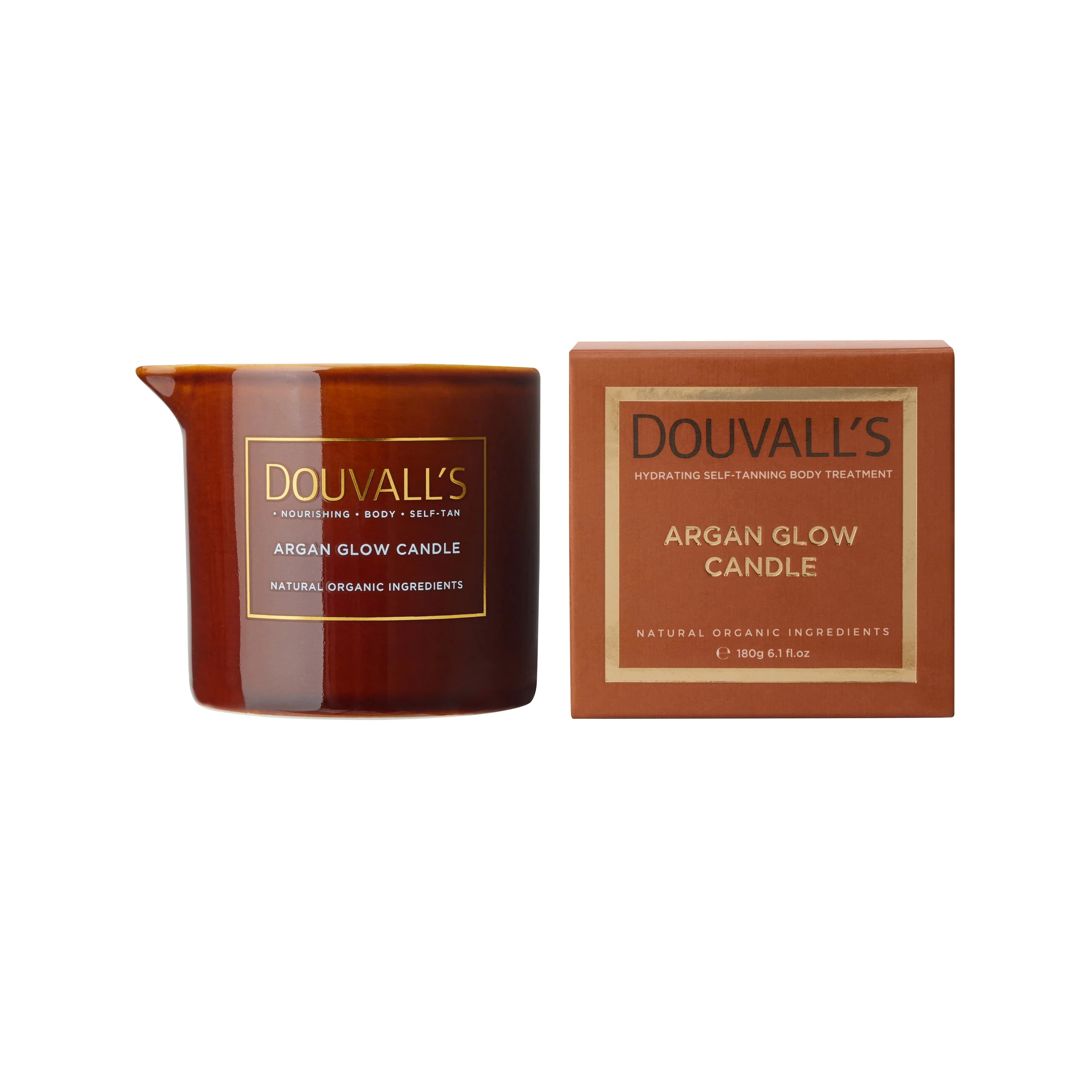 Argan Glow Candle | Hydrating Self Tanning Body Treatment 180g