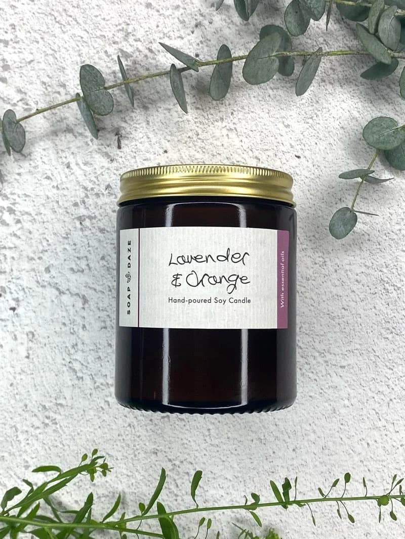 Lavender Orange Soy Wax Candle